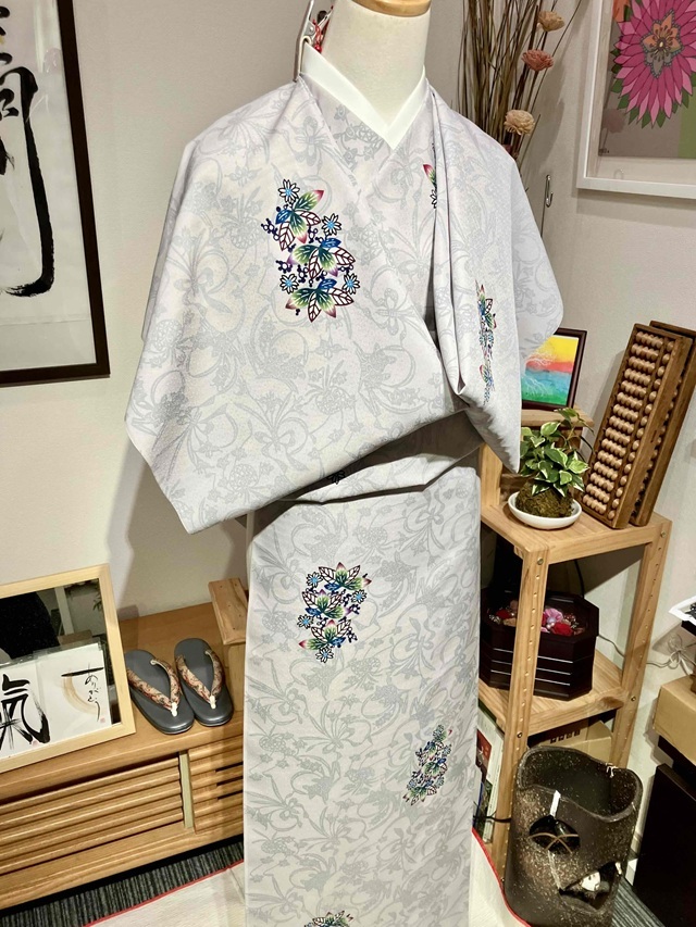 米沢織 宝来織 紅の衣 御召 反物 紅花かさね染 近賢織物 正絹 C171 着物だいやす 076□角帯□米沢織 宝来織 近賢織物 蜻蛉文