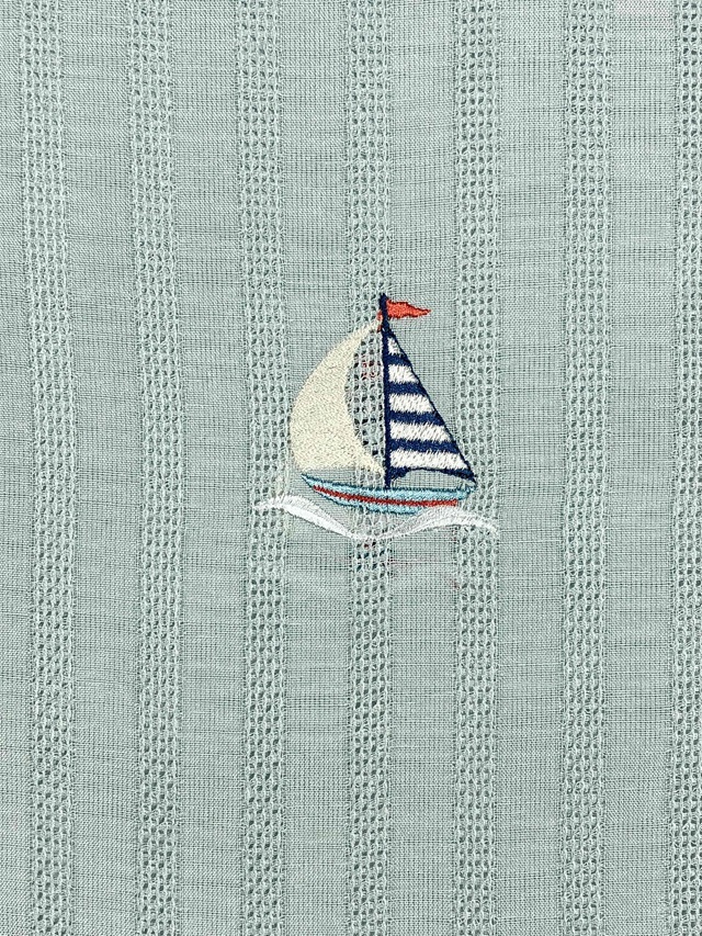 ヨット刺繍夏半衿