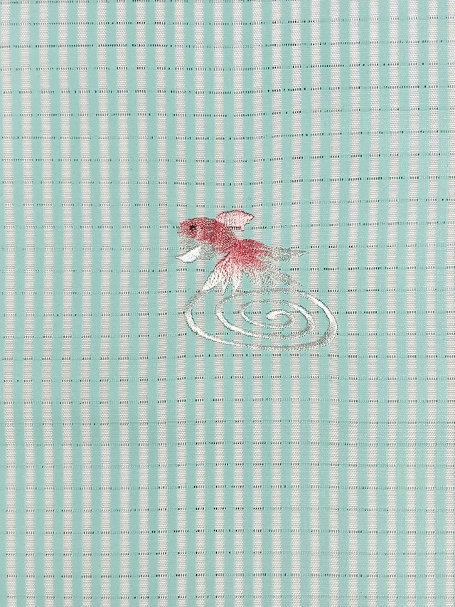 夏半衿 金魚刺繍