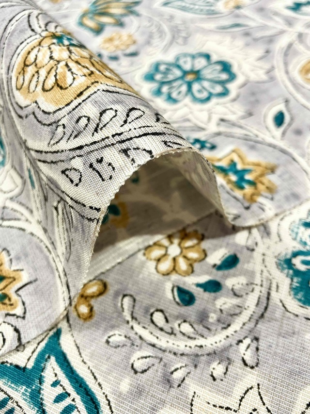 インド木版更紗 ムガシルク