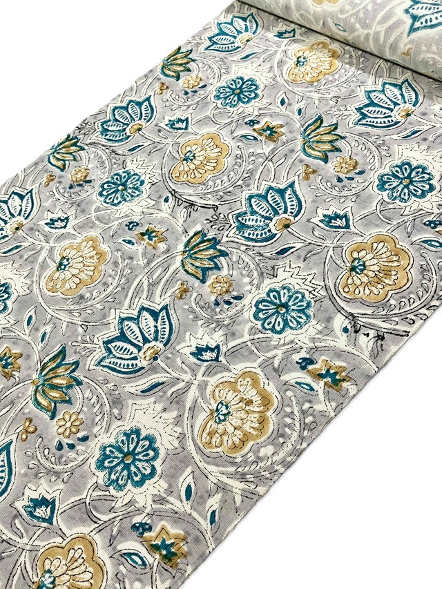 インド木版更紗 ムガシルク