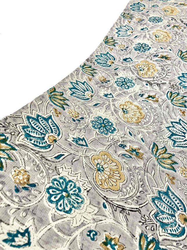 インド木版更紗 ムガシルク