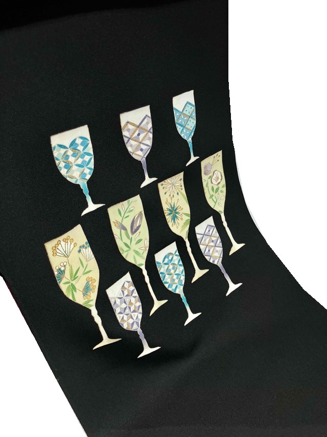 ワイングラス 京友禅 西原