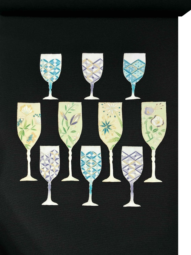 ワイングラス 京友禅 西原