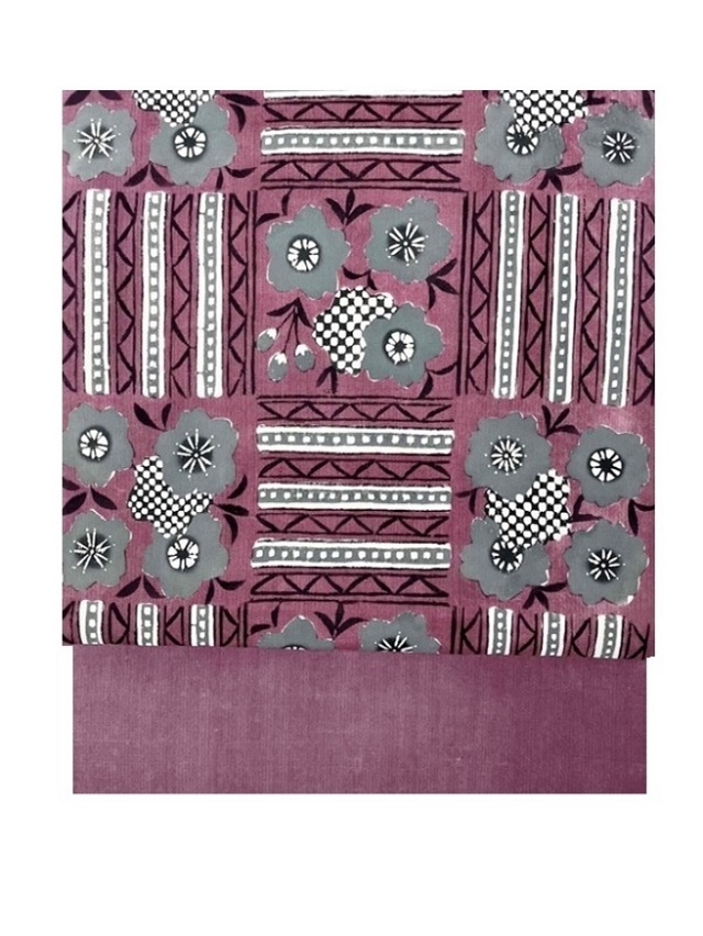 荒川眞理子 型絵染の世界 作品名「さくら サクラ」上田紬地 九寸名古屋