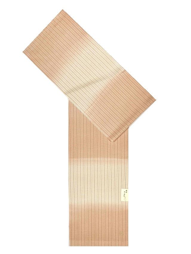 1 丹後縮緬帯揚げ 先染めストライプ生地 段染め暈し メーカー在庫放