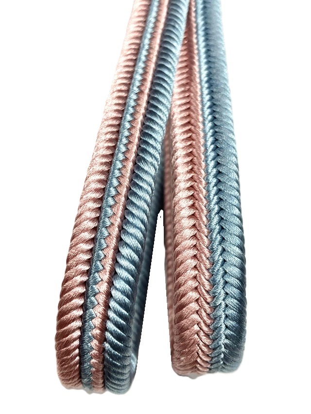 五嶋紐 帯締め 2色切り替えリバーシブル 水色/ピンク｜抜群のセンスと