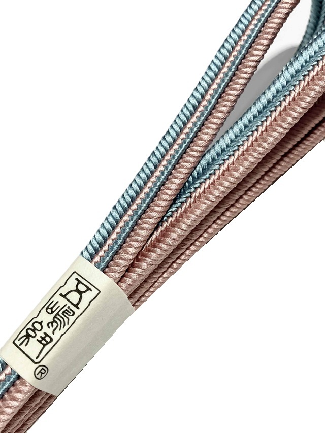 五嶋紐 帯締め 2色切り替えリバーシブル 水色/ピンク｜抜群のセンスと