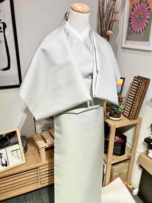 白鷹の手綾織 白たか織 手織り 極上の煌めき グレー| 着物セレクト専門