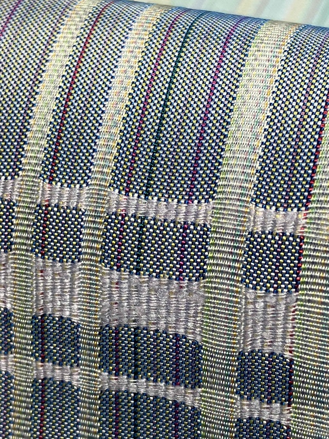 紅花染 よねざわ新田 10周年感謝特価 ブルー段切り替え｜着物セレクト