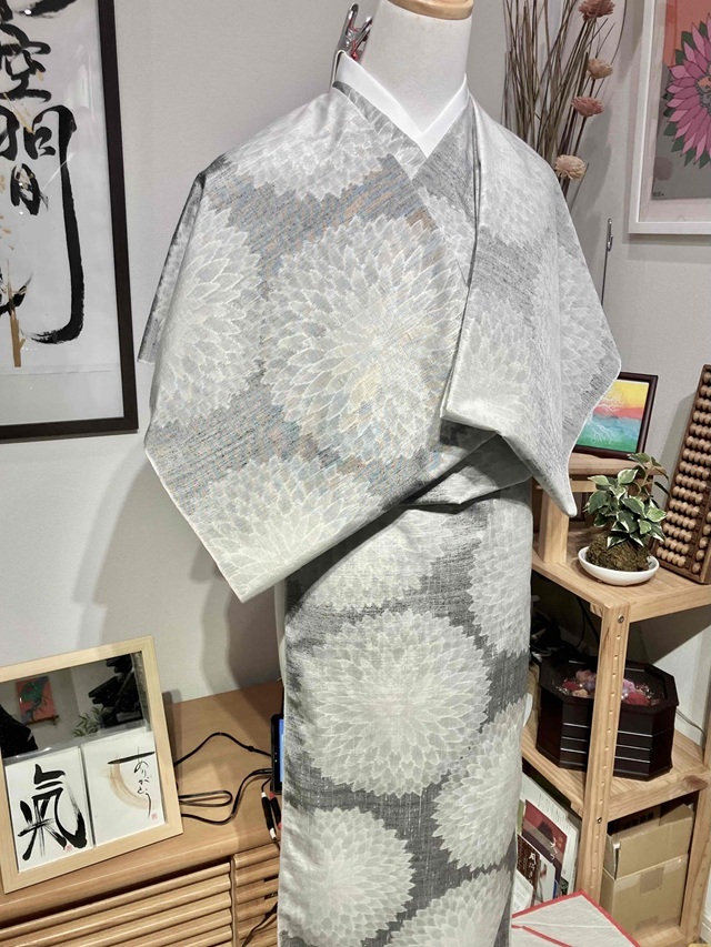 越後おぐに 本松煙 松煙染 小千谷 九寸名古屋帯 紬 未使用品 正絹 小千谷紬 松煙染 万寿菊｜自然の色を身に纏う 10周年感謝価格｜着物