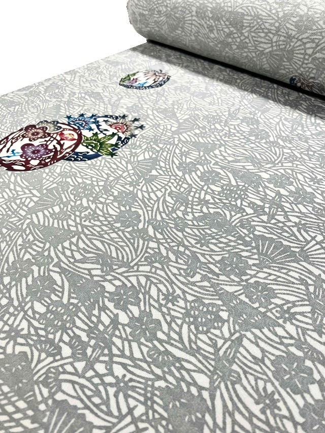 城間栄順 紅型染 着尺 松竹梅丸紋 10周年感謝特価 |着物セレクト専門店