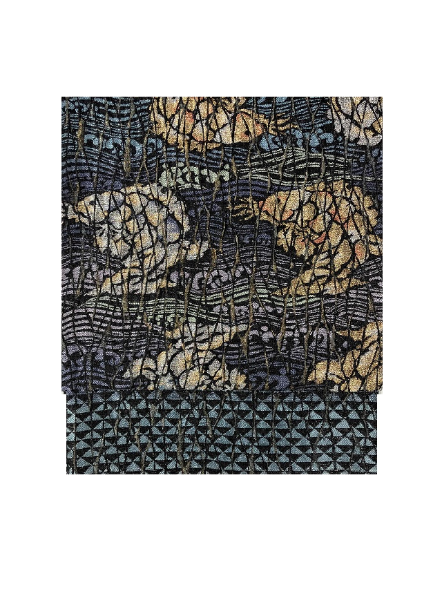 【銘品新品】西陣名家機元「帯のあらた」織出し刺繍「縁起物絵皿文様」手織り有杼織 銘品新品】西陣名家機元「帯のあらた」織出し刺繍「縁起物絵皿