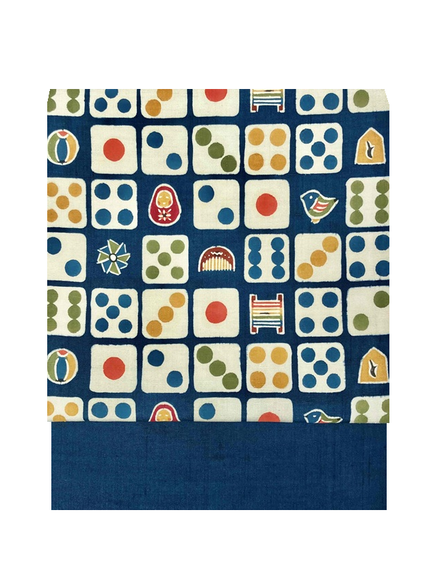 関美穂子 型絵染｜サイコロ メルヘンの世界｜着物セレクト専門店