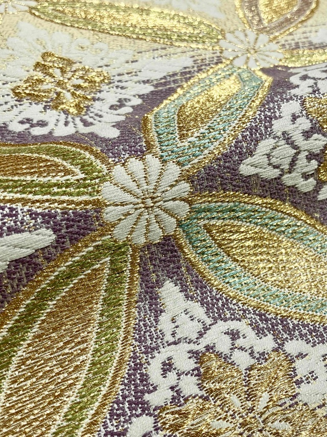 正倉院文様 華七宝 お仕立て付き 破格値アウトレット 西陣織 大光