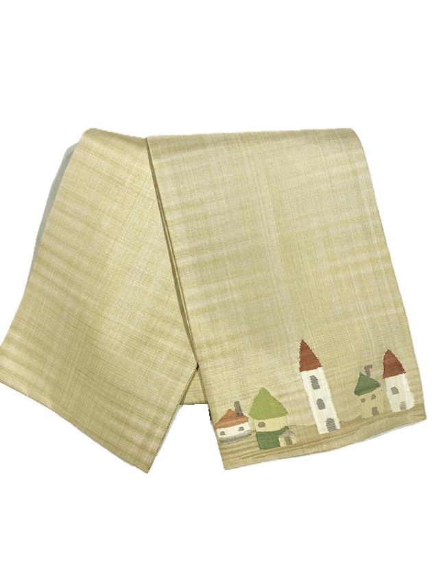 半幅帯 すくい織 手織り