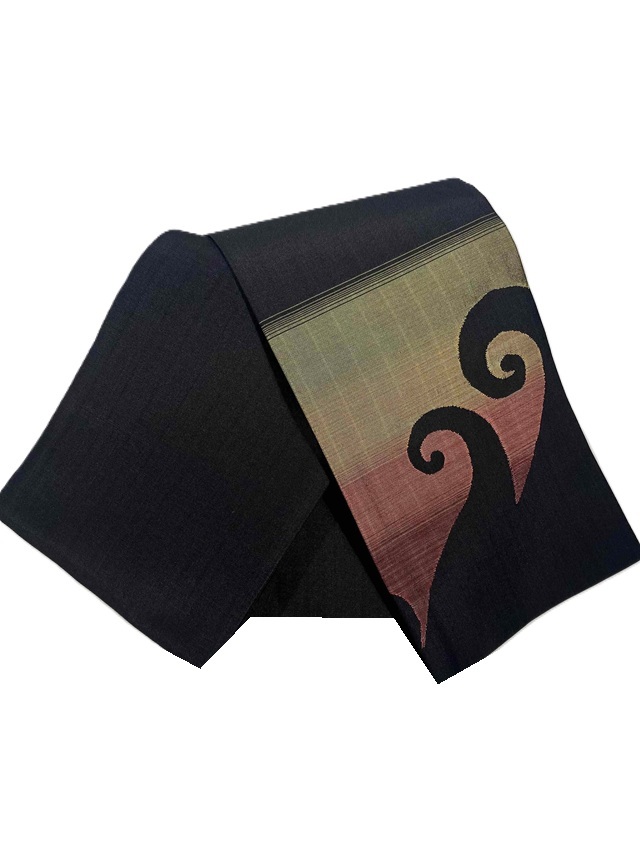 半幅帯 すくい織 手織り