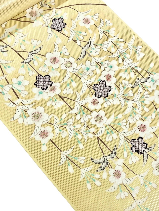 枝垂桜 九寸名古屋帯 京友禅 名門成謙工房 期間限定 ｜着物セレクト