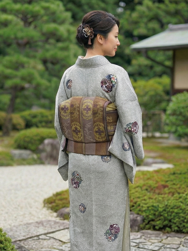 城間栄順 紅型染 着尺 松竹梅丸紋 10周年感謝特価 |着物セレクト専門店