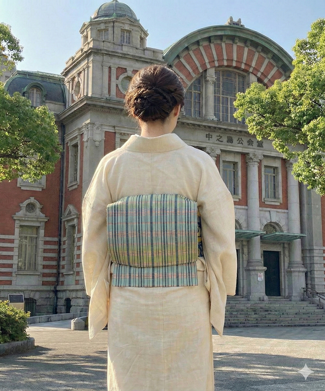 紅花染 よねざわ新田 10周年感謝特価 黄緑/水色｜着物セレクト専門店