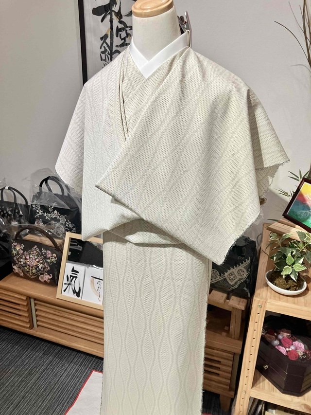 白たか織 米琉お召 極上の着心地 期間限定特別販売 クーポン有り単衣の