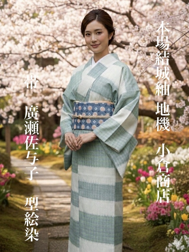 新品 正絹 帯揚げ 染色加工逸品 和装小物 呉服 美しいキモノ 着物 美しいキモノ 広瀬佐与子製作 型絵染 国画会 花丸紋 雑誌掲載 ｜着物