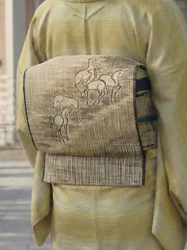 手織 繍い取り 袋帯 渡文