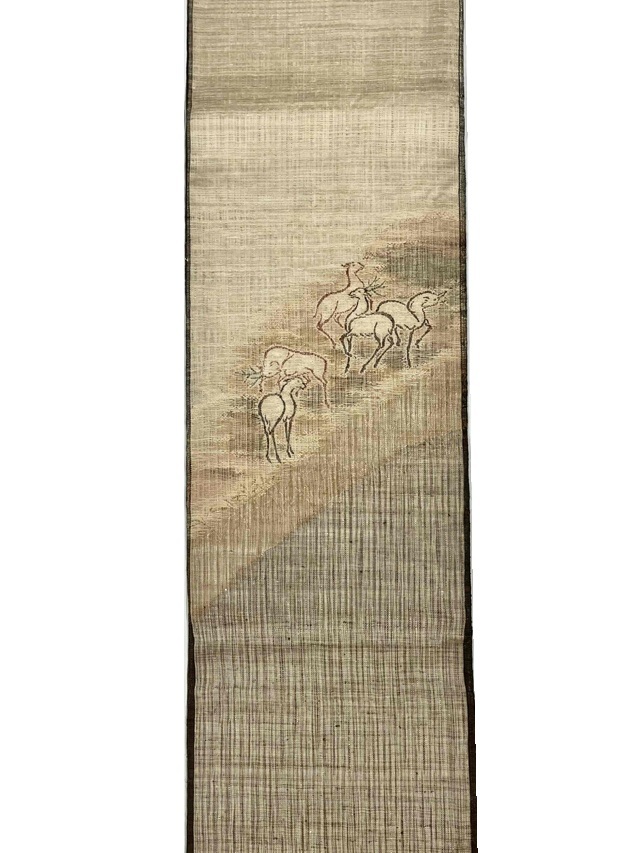 手織 繍い取り 袋帯 渡文