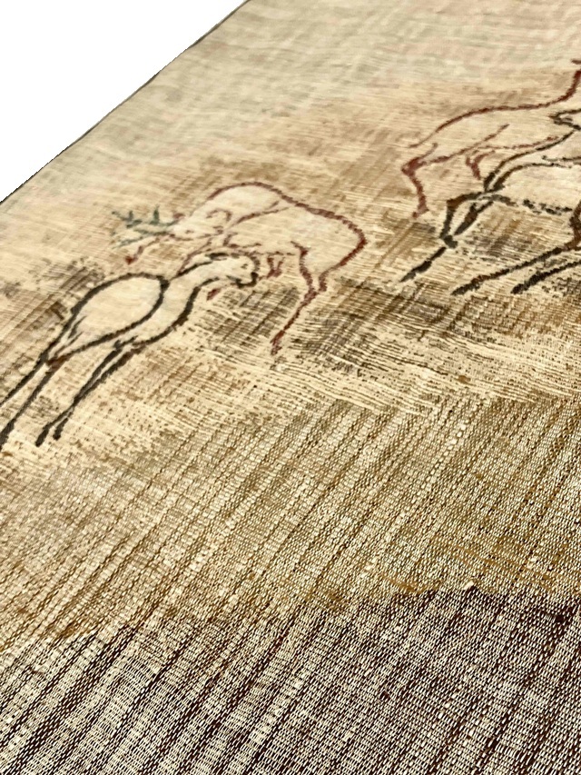 手織 繍い取り 袋帯 渡文