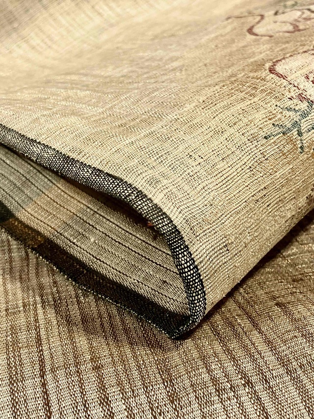 手織 繍い取り 袋帯 渡文