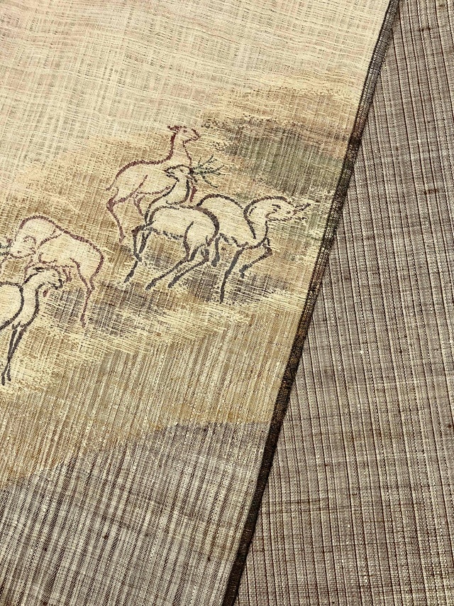 手織 繍い取り 袋帯 渡文