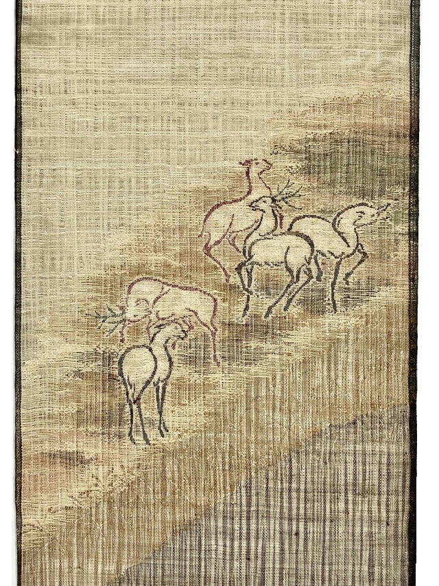 手織 繍い取り 袋帯 渡文