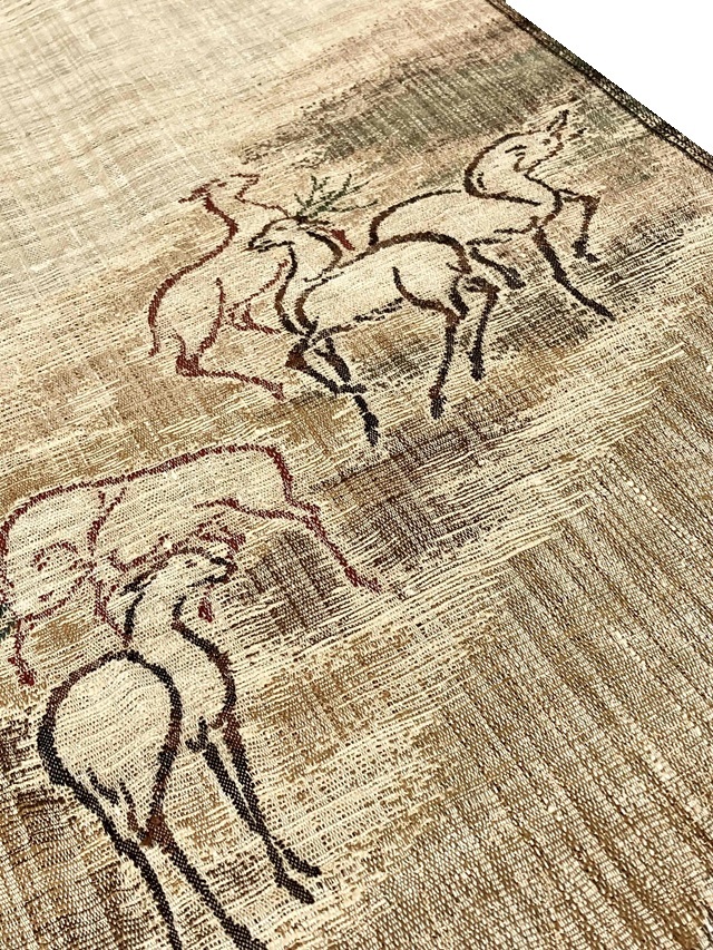 手織 繍い取り 袋帯 渡文