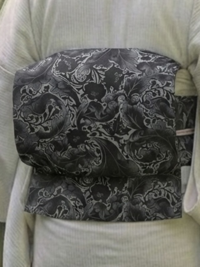 牛首紬九寸名古屋帯