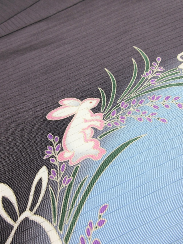夏　絽帯　染帯　うさぎ