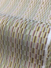 (処分市) No.2578 正絹(山口小夜子)幾何学金糸袋帯　落款　美品 No.2578 正絹(山口小夜子)幾何学金糸袋帯 落款 美品