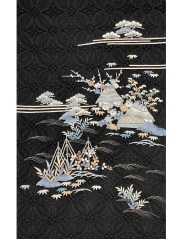 Yukiko様 名古屋帯 紬 金彩 黒地 素敵な染め 九寸 着物 T-8141 Yukiko様 名古屋帯 紬 金彩 黒地 素敵な染め 九寸 着物 T-8141