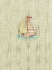 夏半衿ヨット刺繍
