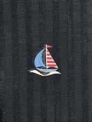 ヨット刺繍夏半衿