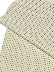 【帯揚げ】【丹後縮緬】【型染め】【スクエアー ドット】【クリーム】【絹100%】【日本製】【業者在庫放出品 掘出し価格】【送料全国一律510円】