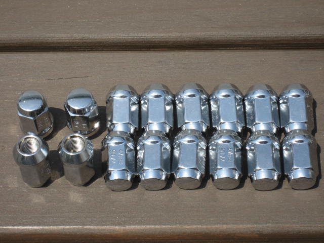 SP/SR 用 7/16-20 メッキホイールナット1台分16個