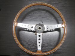 '63～'64SP310 3シーター用純正ステアリング改ウッドステアリング　初期アルミスポーク　製作後未使用