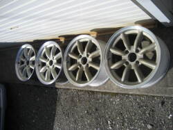 SR311用？RSワタナベ F8タイプ 7J-16＋25 中古 4本セット F用2本はハブ穴拡大加工済み