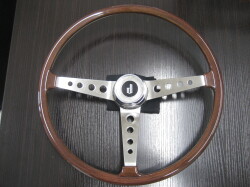 ’65～’67SP/SR311純正ステアリング改ウッドステアリング　ホーンボタン付き　製造後未使用　展示品