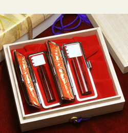 アグニ　印鑑ギフト　２本セット（実印・銀行印）