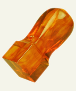 手彫り印鑑　法人角印　琥珀　21mm