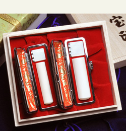 象牙　印鑑ギフト　３本セット（実印・銀行印）