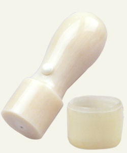 手彫り印鑑　法人印鑑　象牙　21mm
