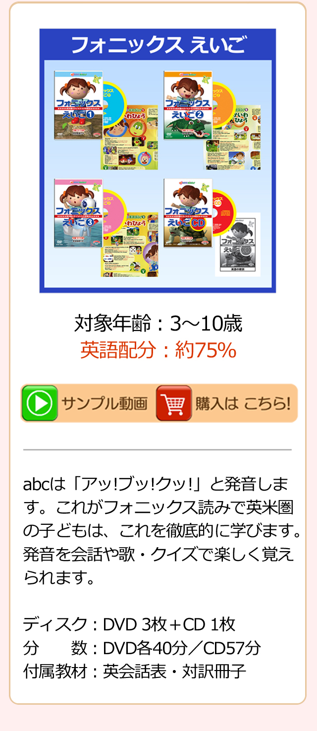 星みつる式・知育DVD・英語