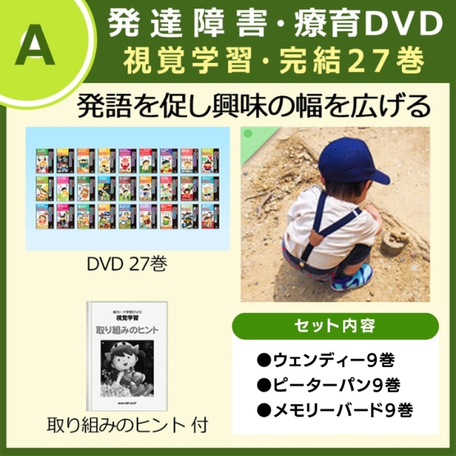 視覚学習映像教材 お試し完結27巻【送料無料 即納】※ディスク盤でのお届けになります※ 星みつる式 フラッシュカード映像教材 発語がない・集中できない発達障害や自閉症の子供が絵カードで見て学ぶ! 視覚学習